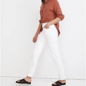 Madewell Perfect Vintage Straight Jeans in Tile White
